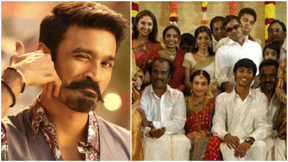Happy Birthday Dhanush: तमिल फिल्मों के सुपरस्टार धनुष आज अपना 3वां जन्मदिन मना रहे हैं। अभिनेता की शादी उस वक्त हुई जब वह केवल 21 साल के और ऐश्वर्या 23 की थीं। शादी से पहले इन दिनों के परिवार वाले दोनों के अफेयर से काफी परेशान थे। ऐसे में धनुष और ऐश्वर्या ने परिवार की सहमती से एक दूसरे से शादी करने का फैसला लिया। धनुष-ऐश्वर्या की शादी धूमधाम से 18 नवंबर 2004 को शादी हुई। बता दें, अभिनेता धनुष ने महानायक रजनीकांत (Rajinikanth) की बेटी ऐश्वर्या रजनीकांत (Aishwarya R. Dhanush ) से शादी की है। आज धनुष और ऐश्वर्या के दो प्यारे बच्चे हैं। साउथ का ये कपल अपने जीवन में काफी खुश हैं और अक्सर स्पॉट होते रहते हैं। सुपरस्टार धनुष के जन्मदिन पर देखें पत्नी ऐश्वर्या के साथ उनकी कुछ शानदार तस्वीरें- (फोटो साभार- @ google)