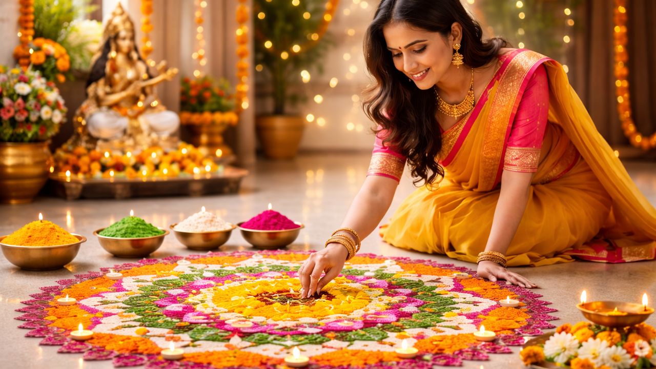 Rangoli Designs: इस बसंत पंचमी आपकी रंगोली होगी सबसे अलग! बनाएं ये आसान और खूबसूरत डिजाइन्स