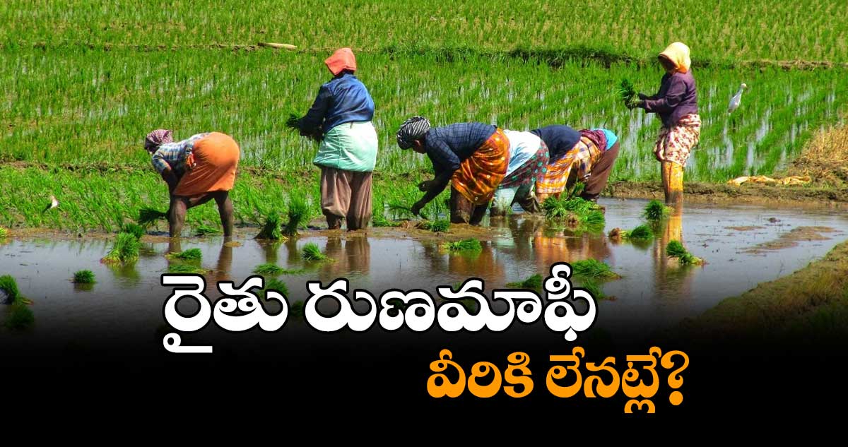 రైతు రుణమాఫీ వీరికి లేనట్లే?