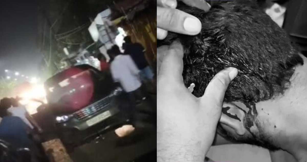 మద్యం మత్తులో సీఐ కొడుకు వీరంగం.. మూత్రం​ పోయొద్దన్నందుకు దాడి