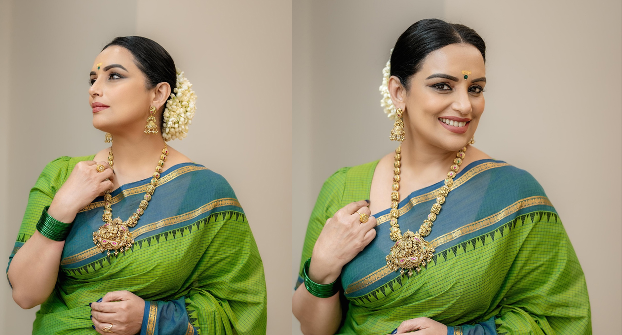 శారీలో మెరిసిపోతున్న శ్వేత మీనన్