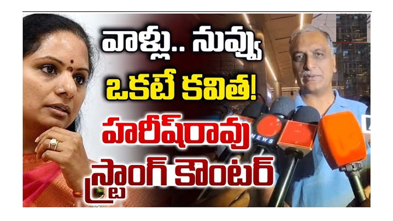 కవితకు హరీశ్ కౌంటర్