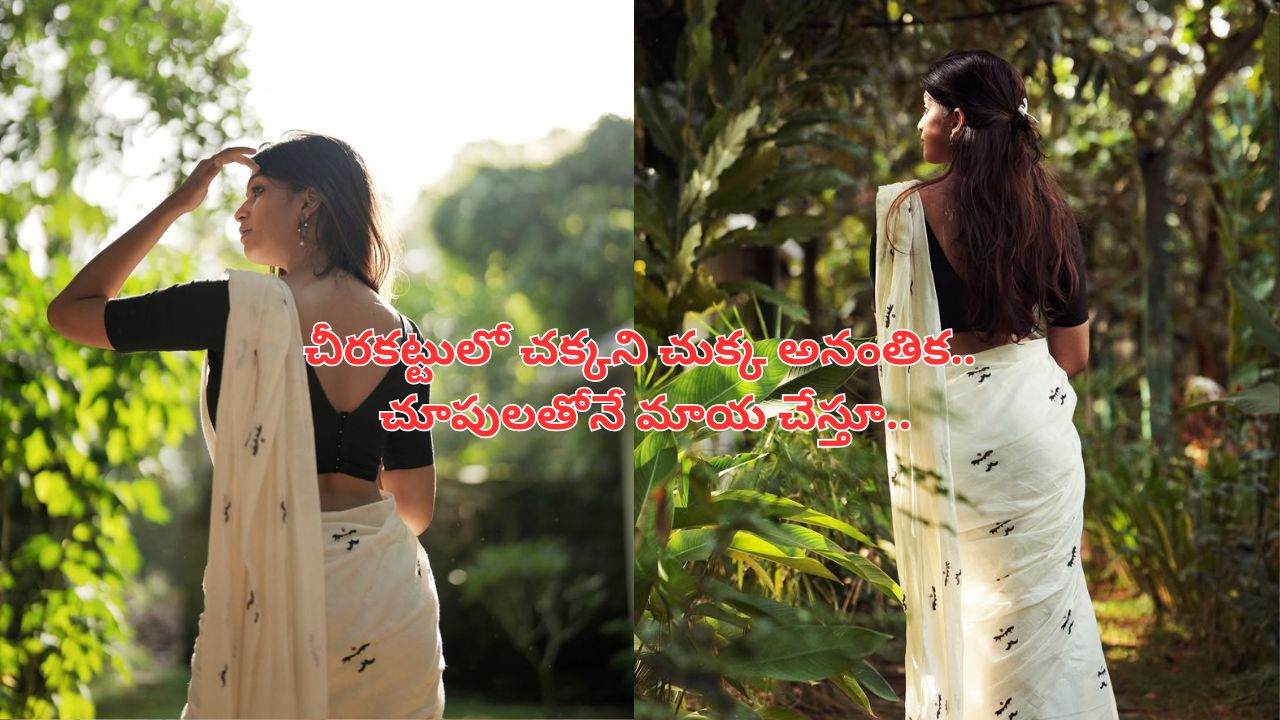 Ananthika Sanil Kumar: చీరకట్టులో చక్కని చుక్క అనంతిక.. చూపులతోనే మాయ చేస్తూ..!
