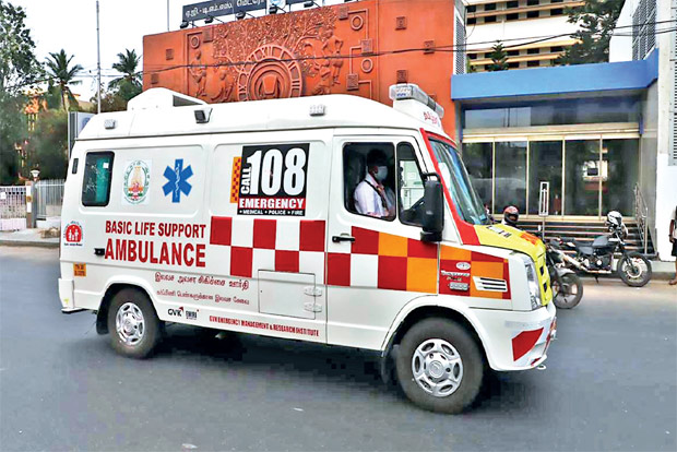 Representative image of an ambulance Uniform fare system for ambulances in Kerala