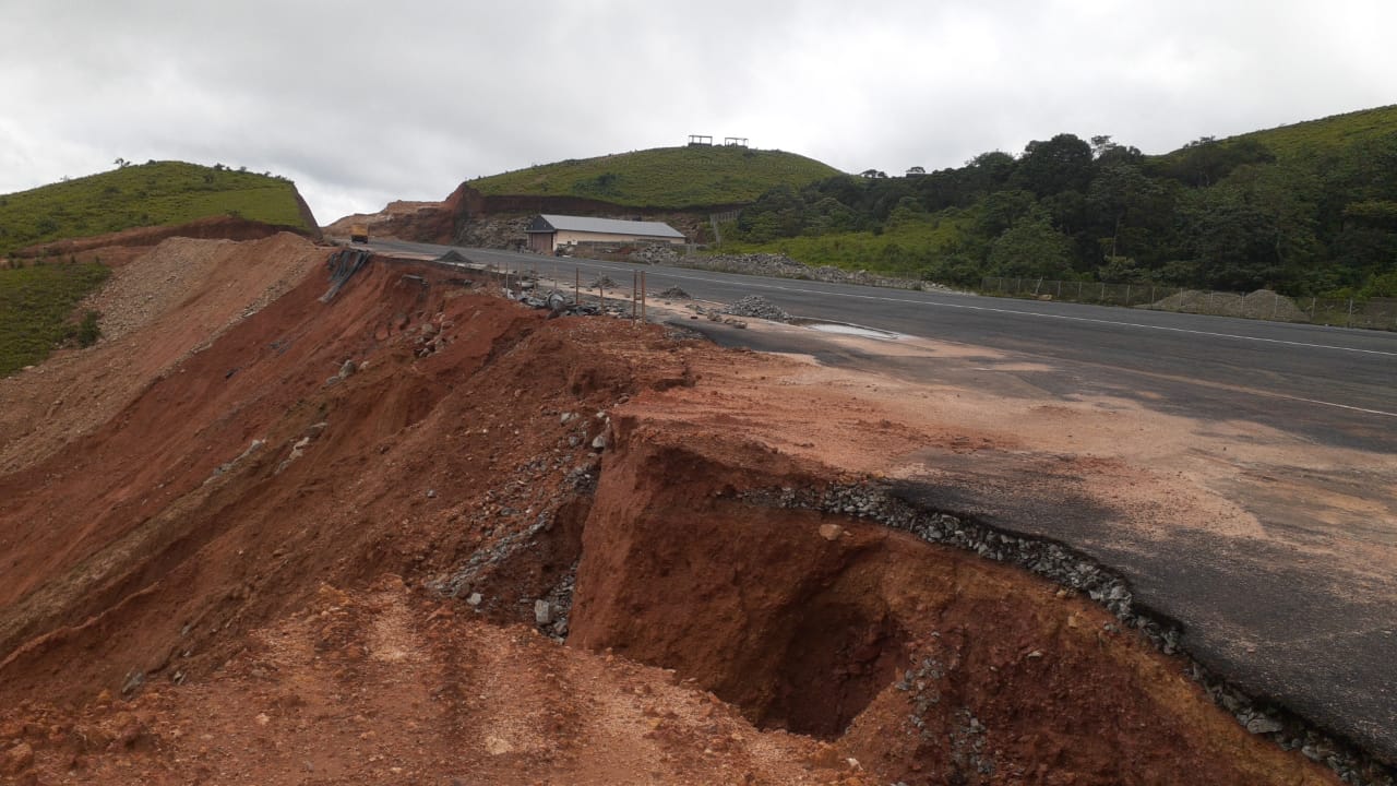 The damaged NCC airstrip in Idukki Kerala: Under construction in Idukki, country’s first NCC airstrip damaged in incessant rains
