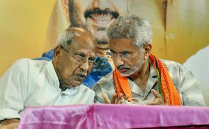 S Jaishankar with O Rajagopal in Thiruvananthapuram