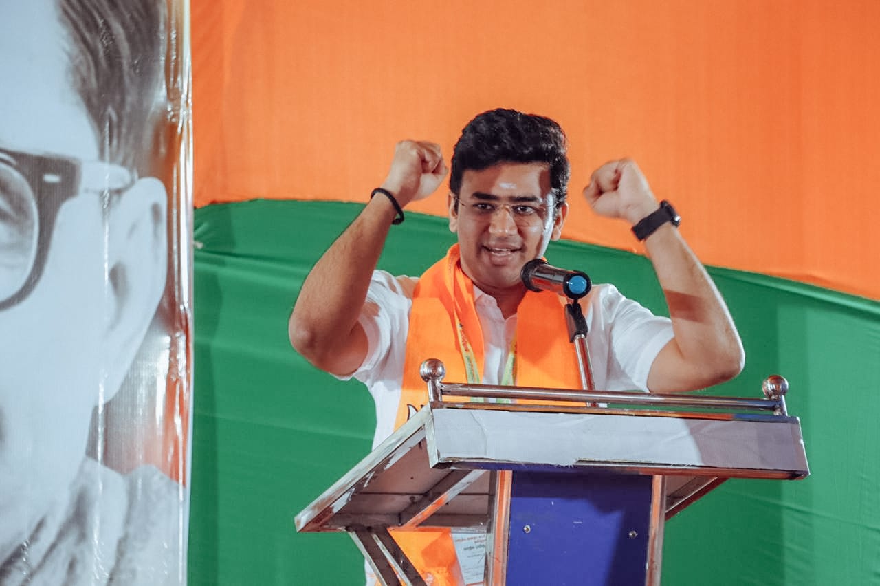 Tejasvi Surya Tejasvi Surya named in the Kejriwal protest charge sheet