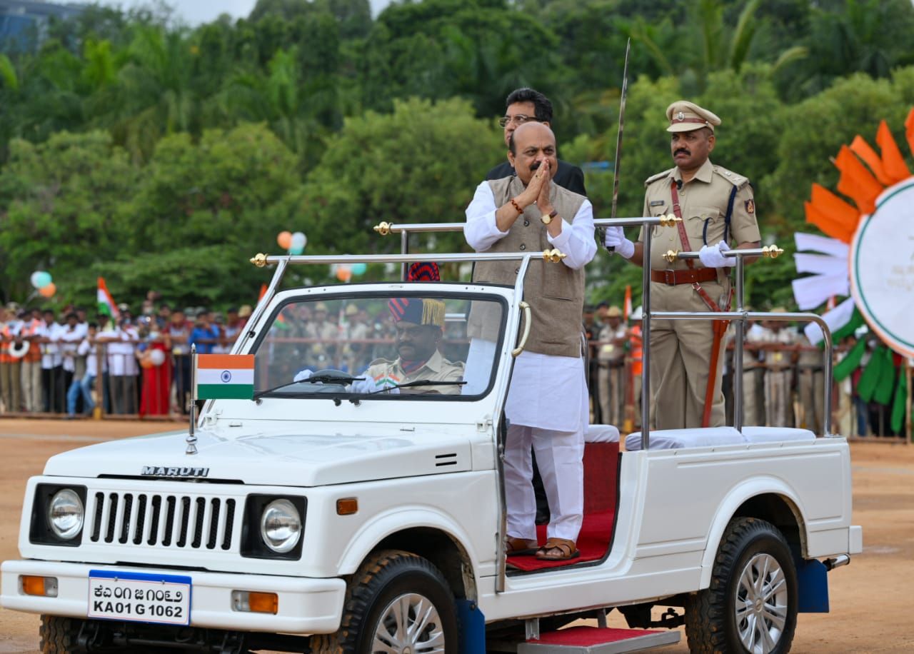 Basavaraj Bommai celebrates Independence Day in Bengaluru Basavaraj Bommai celebrates Independence Day in Bengaluru