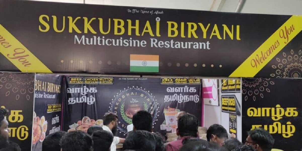 A beef biryani stall at Chennai Food Festival.