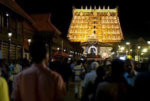 Night view padmanabha temple