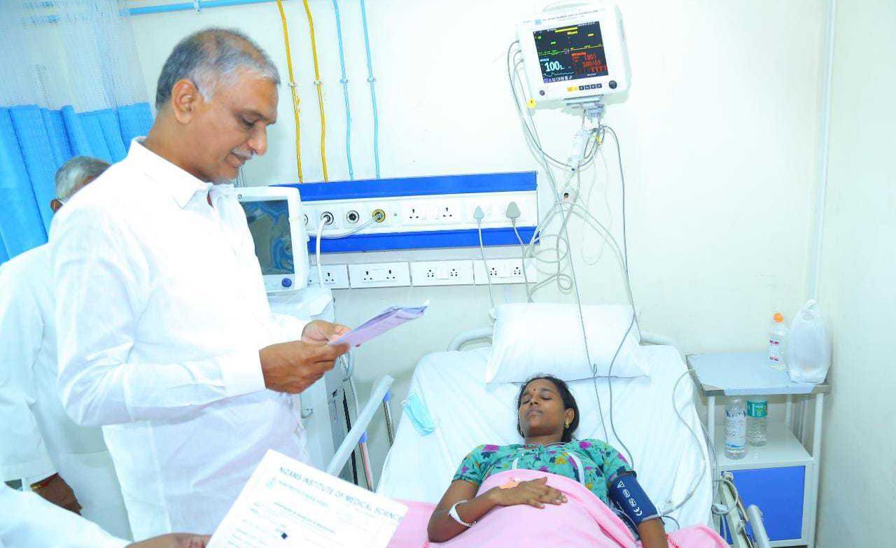 T Harish Rao at NIMS Hospital T Harish Rao at NIMS Hospital