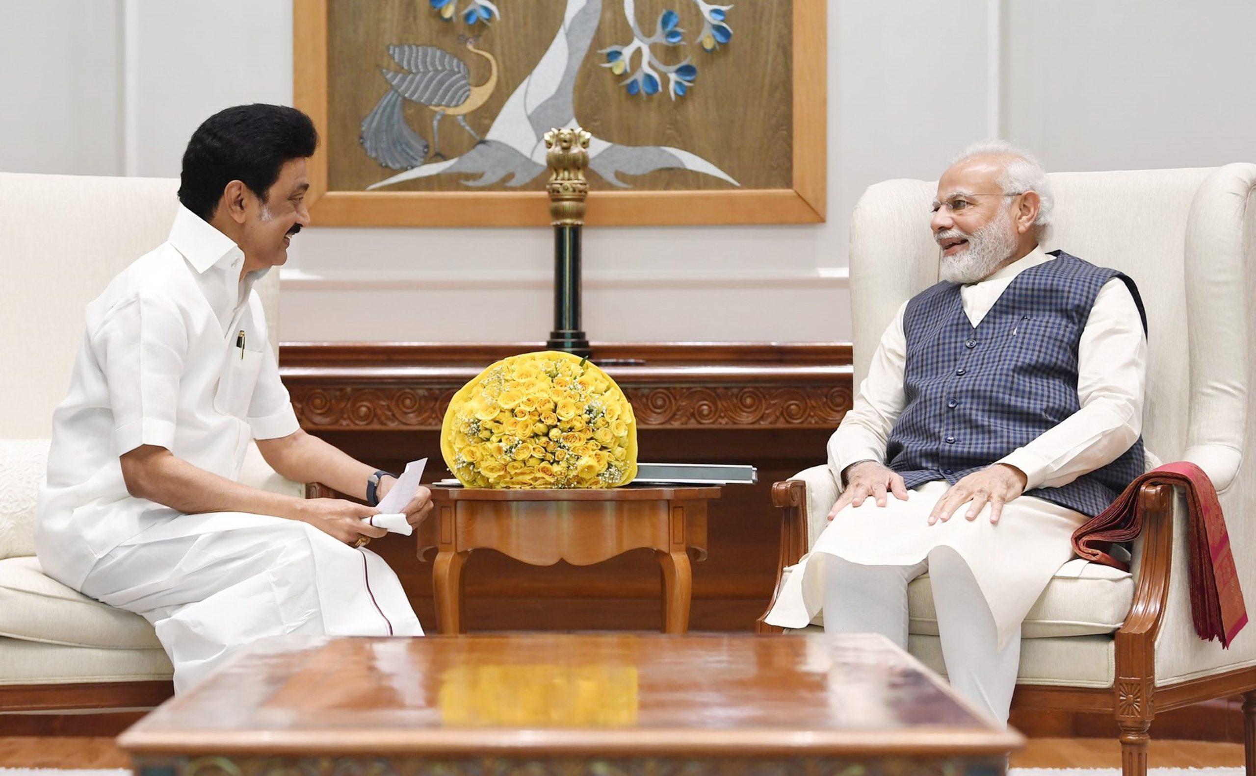 Tamil Nadu Chief Minister MK Stalin meets Prime Minister Narendra Modi Tamil Nadu Chief Minister MK Stalin meets Prime Minister Narendra Modi