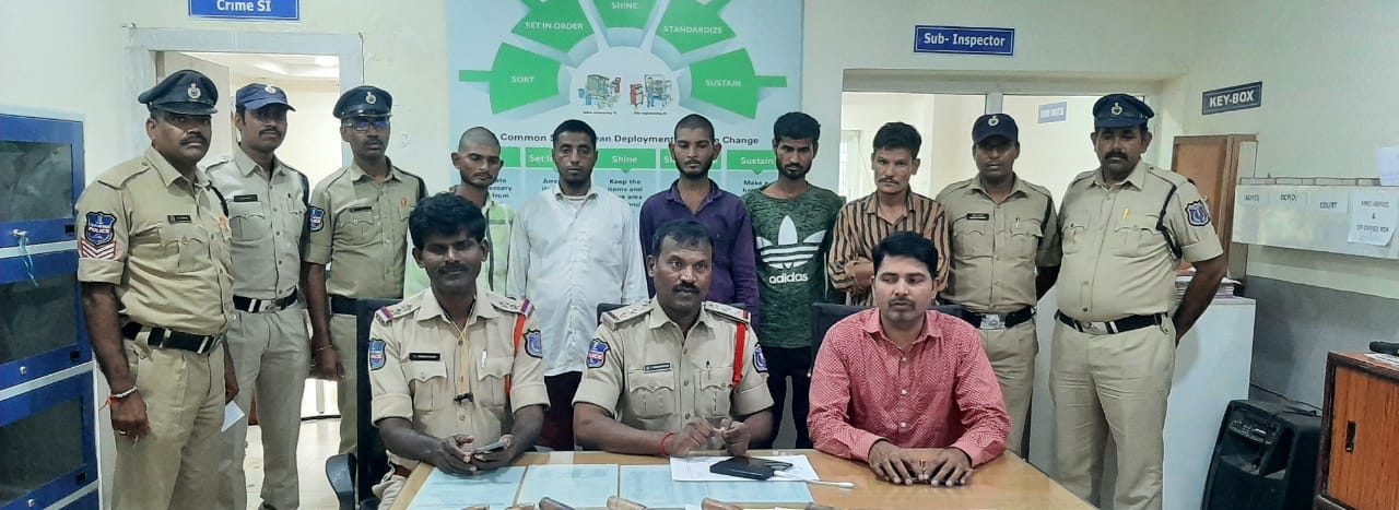 Five people arrested by Rachakonda Police for plotting murder of a realtor. Five people arrested by Rachakonda Police for plotting murder of a realtor.