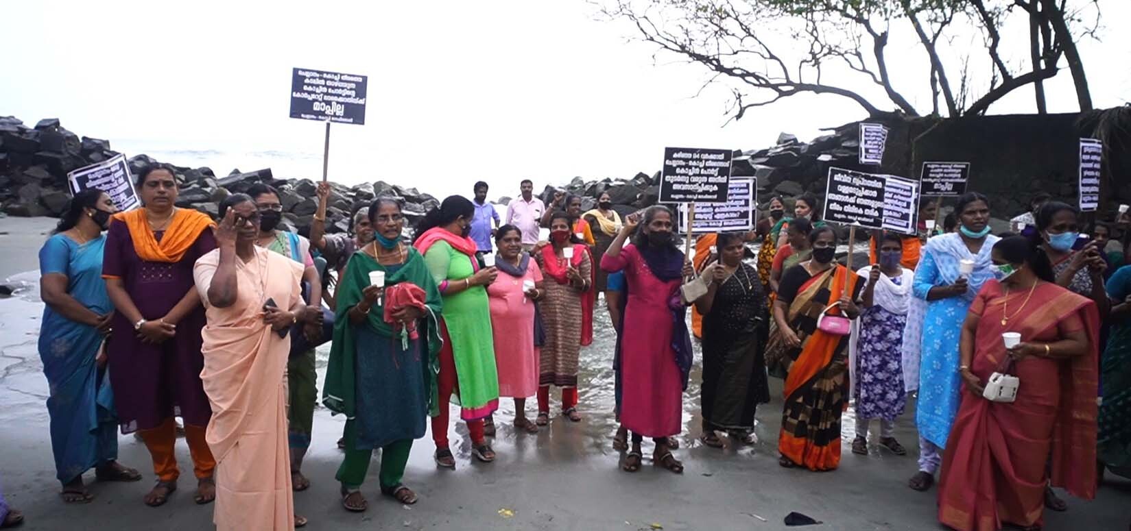 Residents of Chellanam demand sea wall (Supplied)