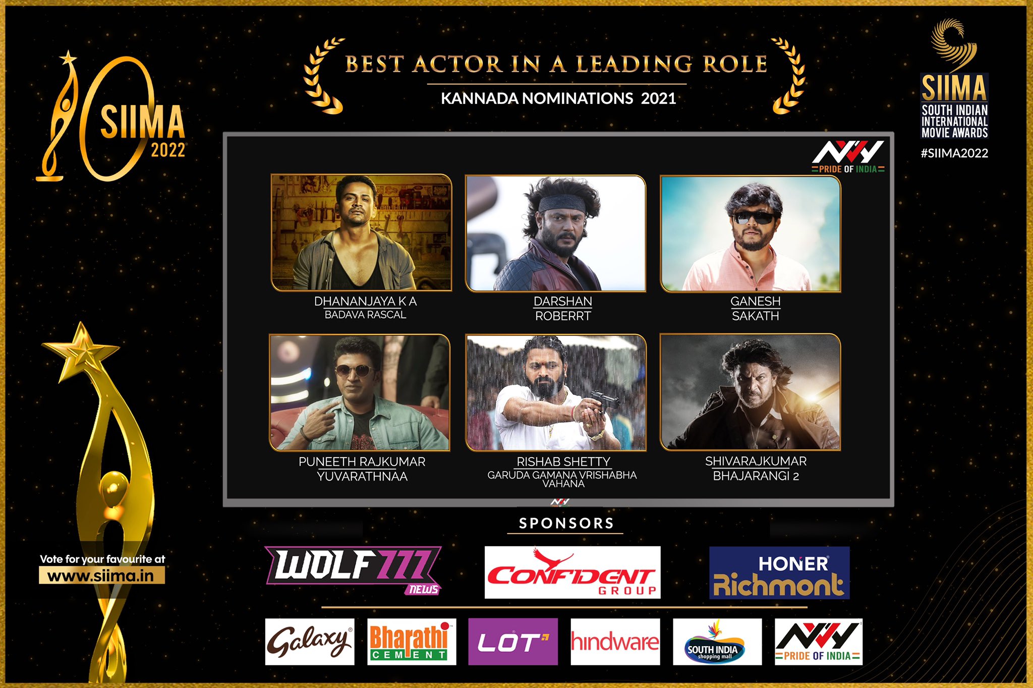 siima best actor kannada
