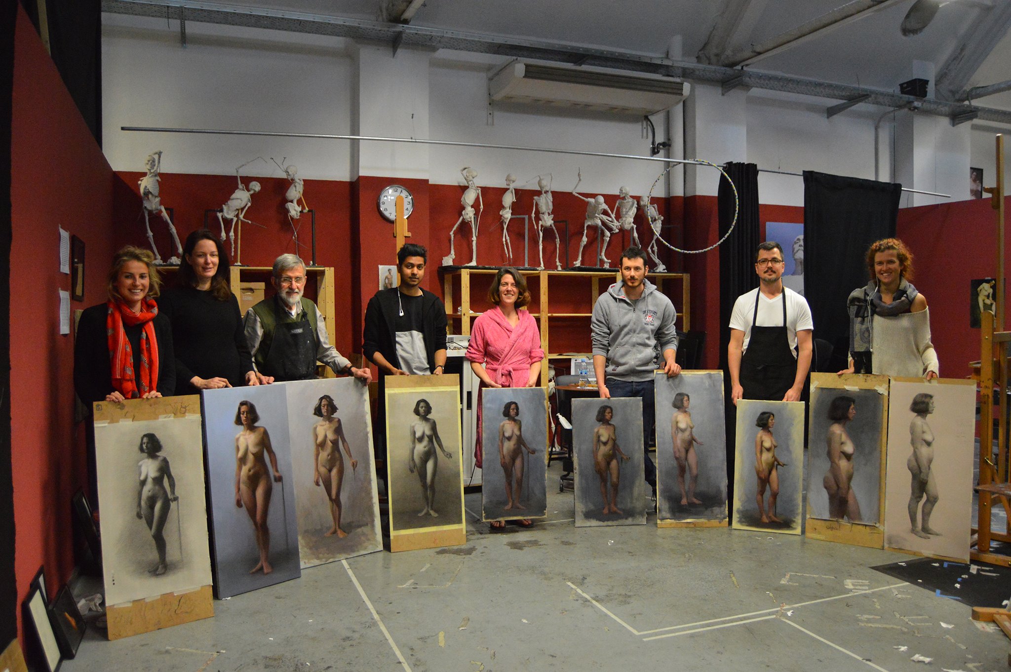 Ayuesh Agarwal with others at the Barcelona Academy of Art Ayuesh Agarwal with others at the Barcelona Academy of Art