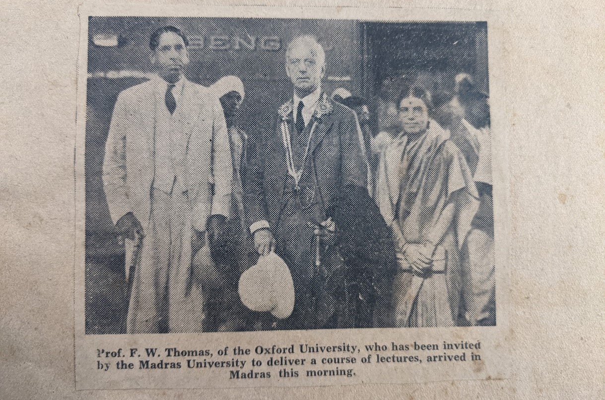 C Minakshi with Prof FW Thomas from Oxford University C Minakshi with Prof FW Thomas from Oxford University