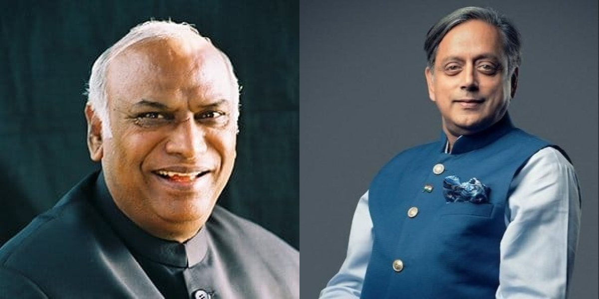 Kharge and Tharoor Shashi Tharoor and Mallikarun Kharge file nomination for AICC President election. (South First)