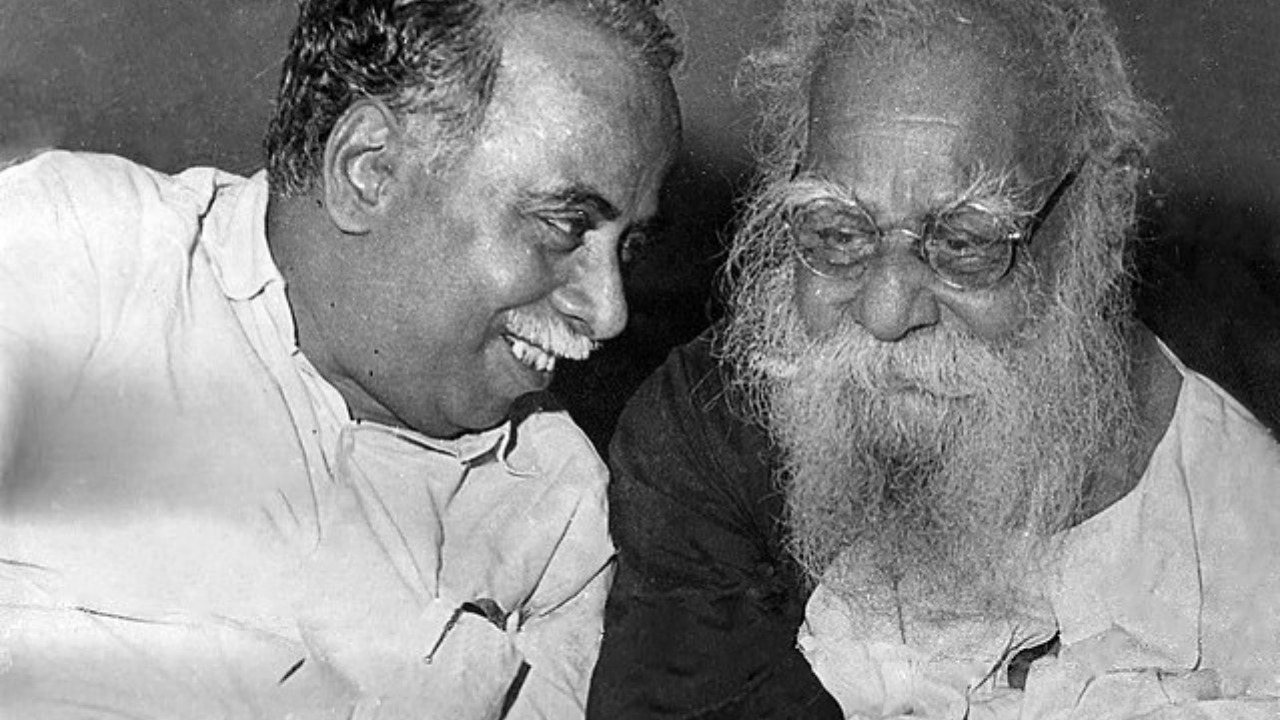 Annadurai with Periyar Annadurai with Periyar