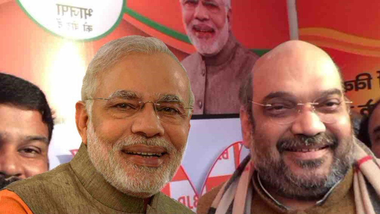 Narendra Modi with Amit Shah