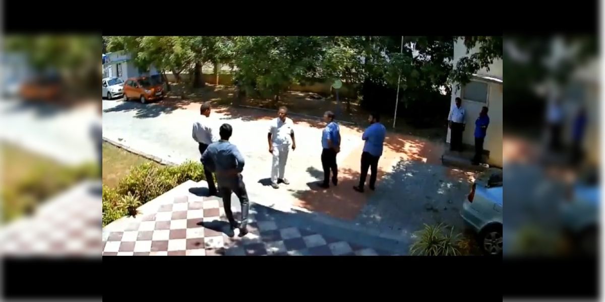 DMK MLA SR Raja caught in a video abusing and threatening the management of Daejung Moparts Private Limited, in Chennai. (South First)