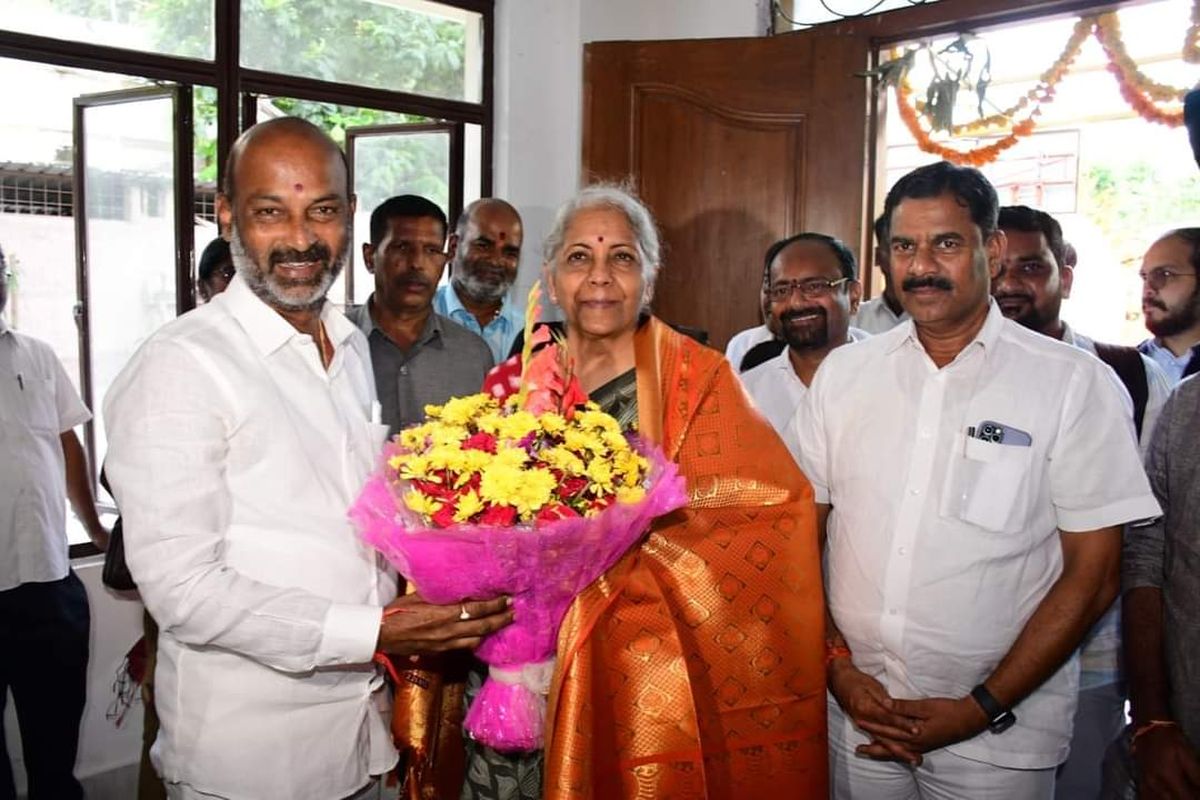 Nirmala Sitharaman in Telangana Nirmala Sitharaman in Telangana