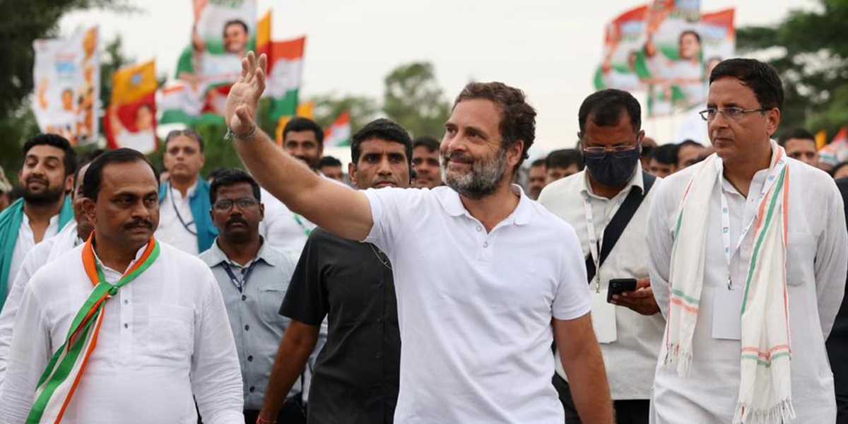 Rahul Gandhi and Congress leaders take part in the Bharat Jodo Yatra that entered Karnataka in Gundlupet.