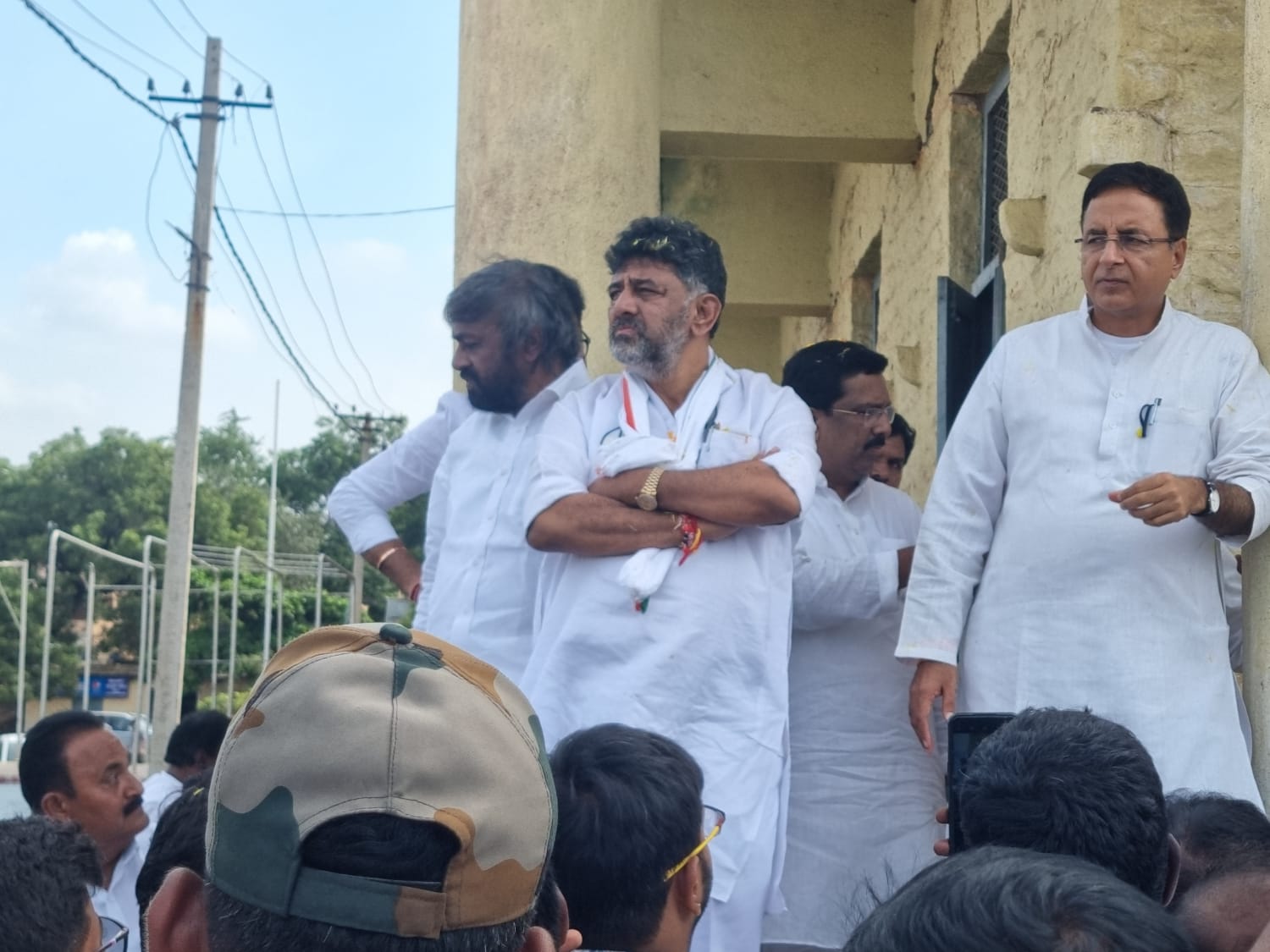 KPCC President DK Shivakumar overseeing preparations for Bharat Jodo Yatra. (Supplied)