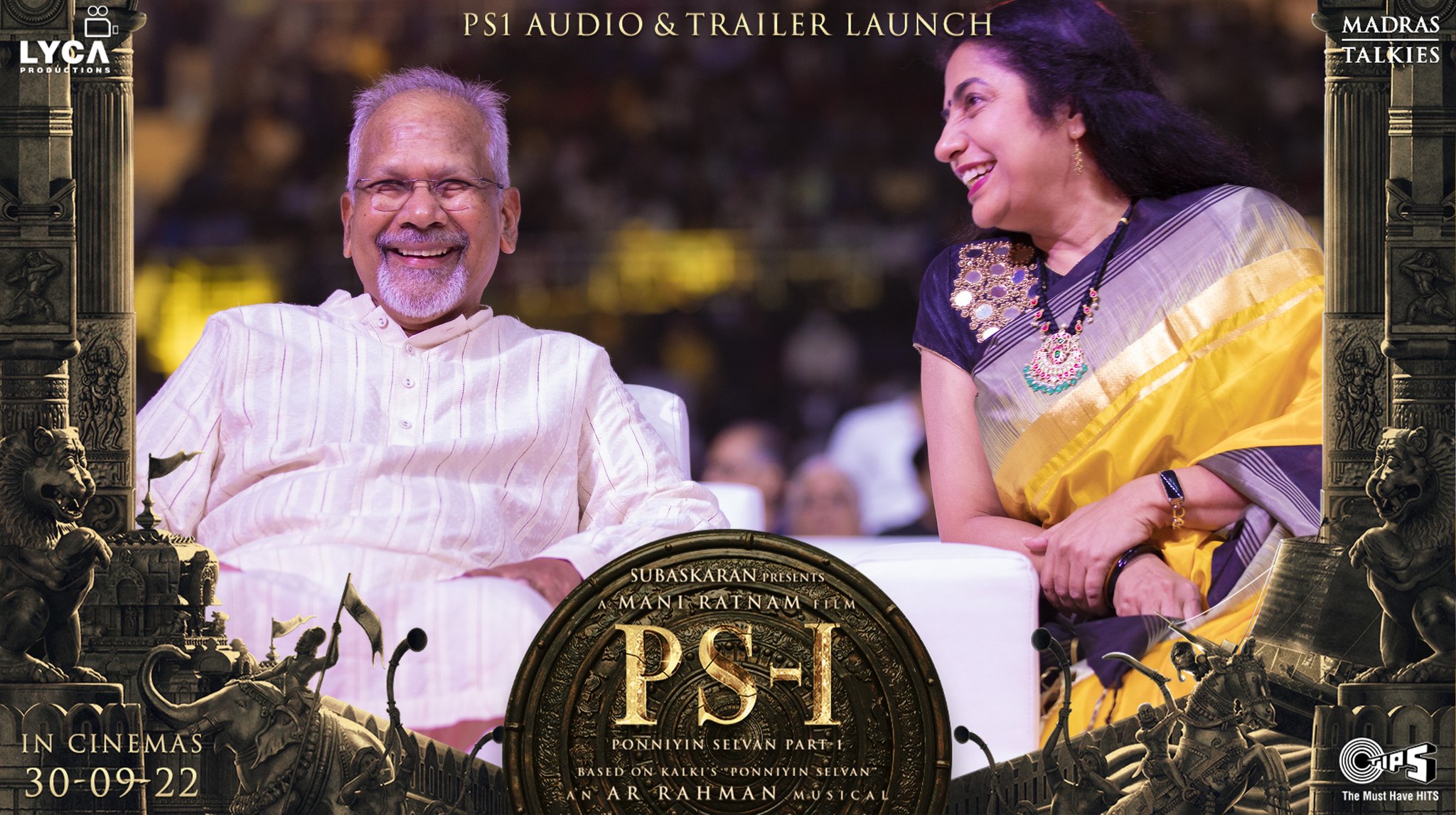 ponniyin selvan-1 trailer launch - mani ratnam and suhasini mani ratnam