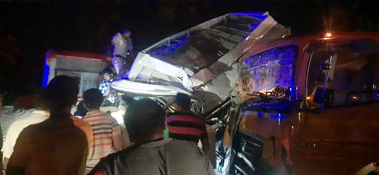 The accident in the Hassan district of that killed nine and injured 10 others. (Supplied)