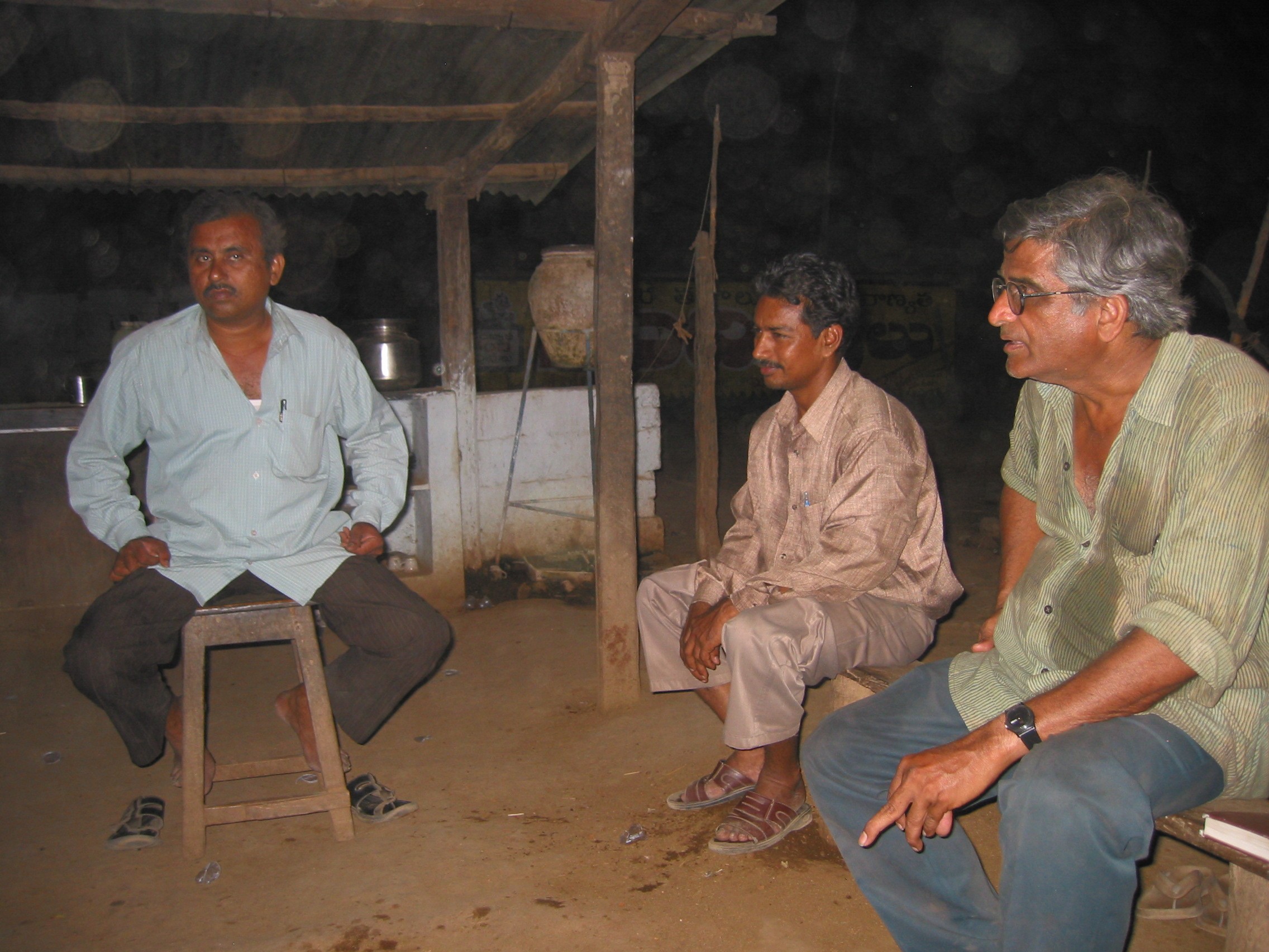 K Balagopal (right) in Karimnagar during a Human Rights Forum (HRF) yatra K Balagopal (right) in Karimnagar during a Human Rights Forum (HRF) yatra