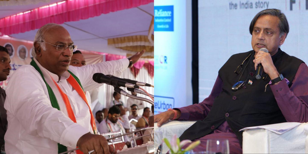 Kharge vs Tharoor Mallikarjun Kharge and Shashi Tharoor