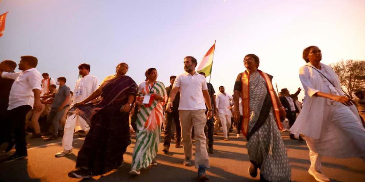 Rahul Gandhi-led Bharat Jodo Yatra at Kothur in Telangana's Rangareddy district (Sourced)