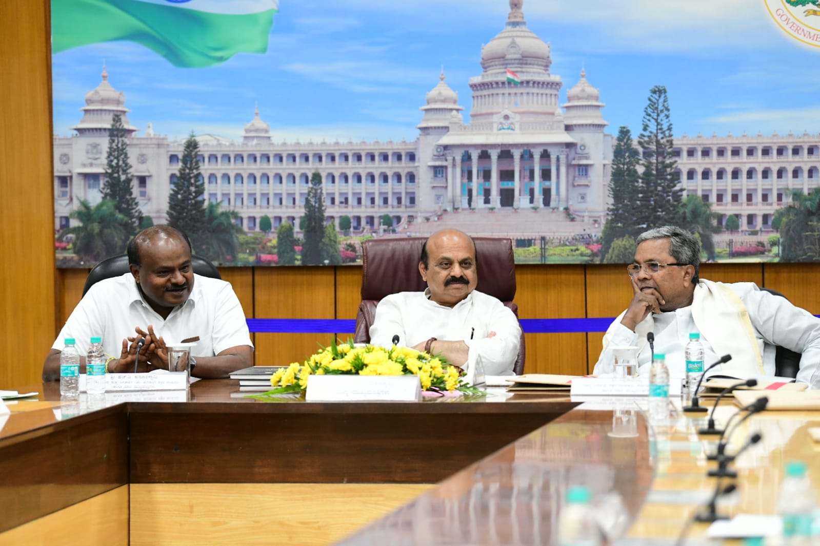 All party meeting chaired by Chief Minister Basavaraj Bommai on Friday. (Supplied) All party meeting chaired by Chief Minister Basavaraj Bommai on Friday. (Supplied)