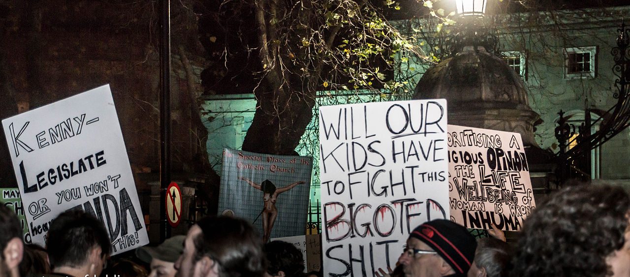 People of Galway rallying