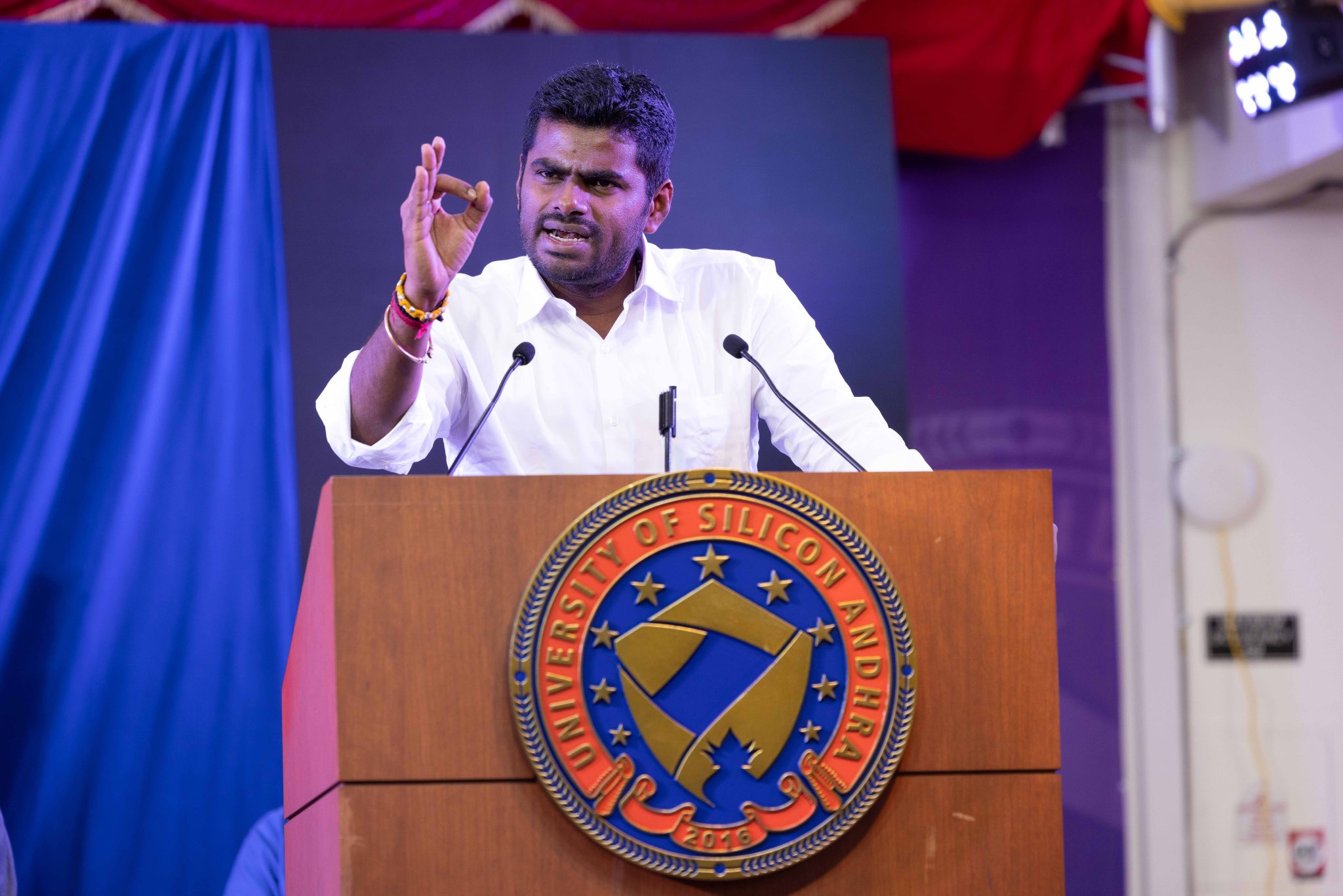 Tamil Nadu BJP Chief Annamalai K at an event organised by BJP supporters in San Francisco earlier in October, (Twitter: Annamalai_K) In Annamalai, BJP sees a quintessential Tamil film hero for its Hindutva project — and he shines