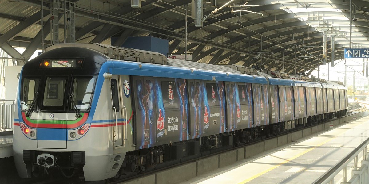 Hyderabad_Metro Hyderabad metro. (Wikimedia Commons)