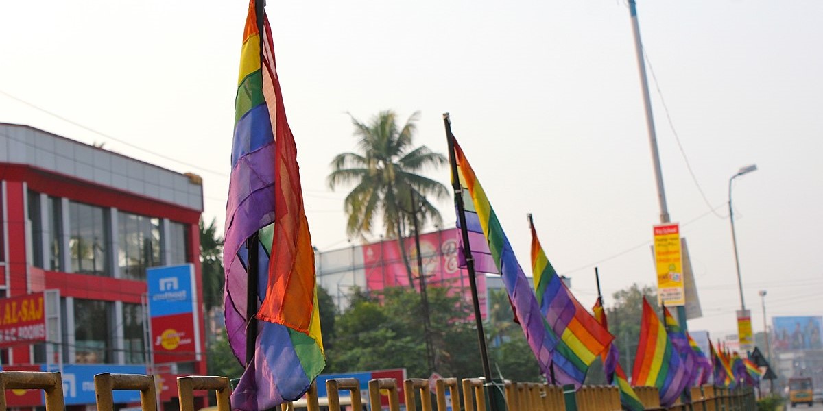 LGBT flags in the little Kerala town of Aluva LGBT flags in the little Kerala town of Aluva. (Creative commons)