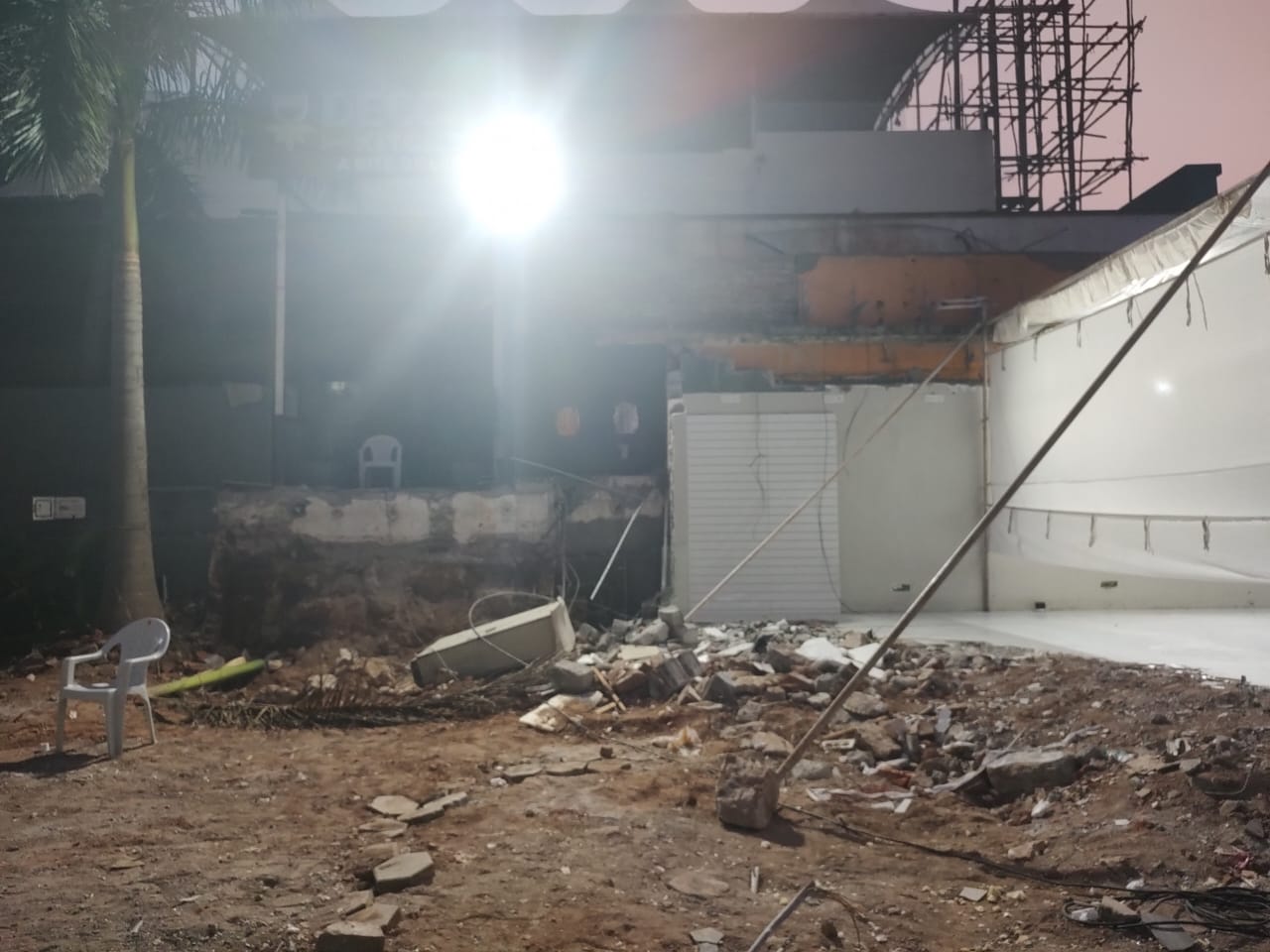 Nanda kumar hotel demolished Nanda kumar hotel demolished