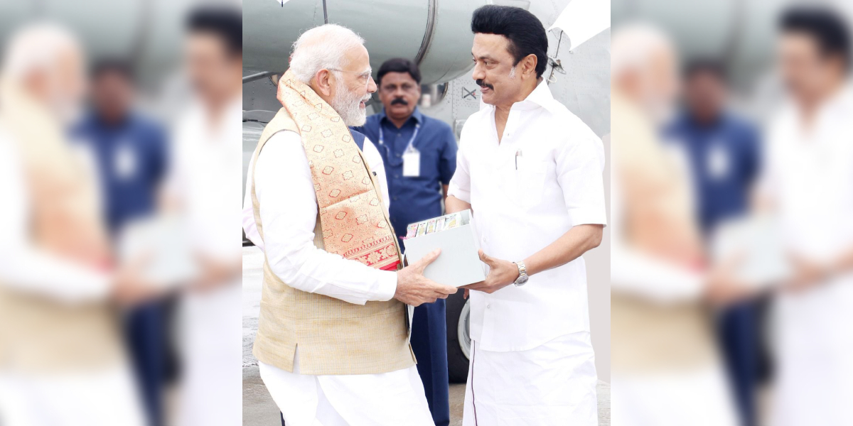 PM-Modi-Stalin Prime Minister Modi with Tamil Nadu Chief Minister MK Stalin in Dindigul (Supplied)