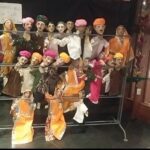 The puppets are made from scraps and clothes