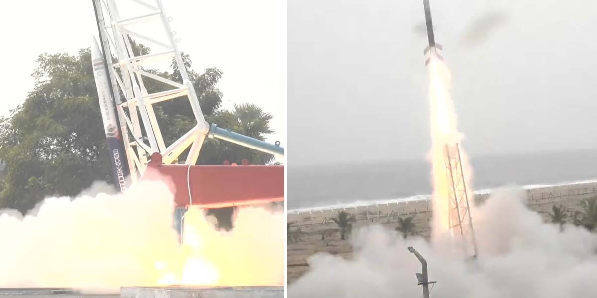Prambh Mission's Vikram-S soars into space.