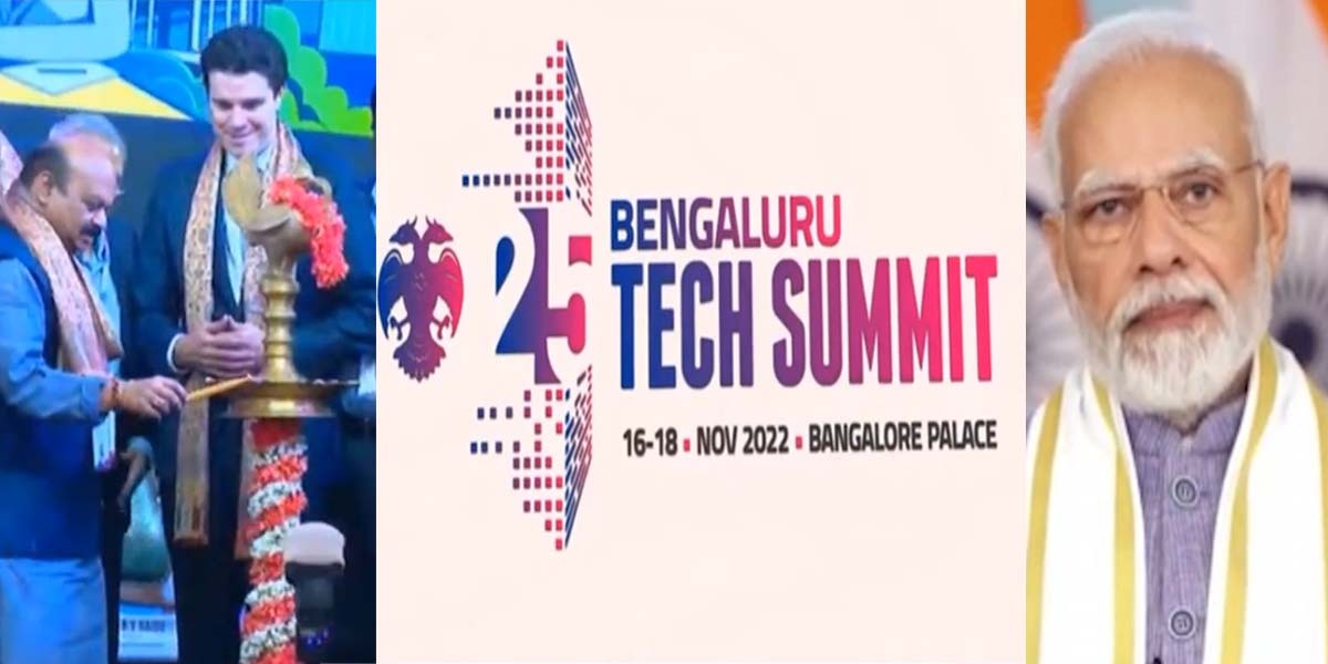 PM Narendra Modi inaugurating Bengaluru Tech Summit.