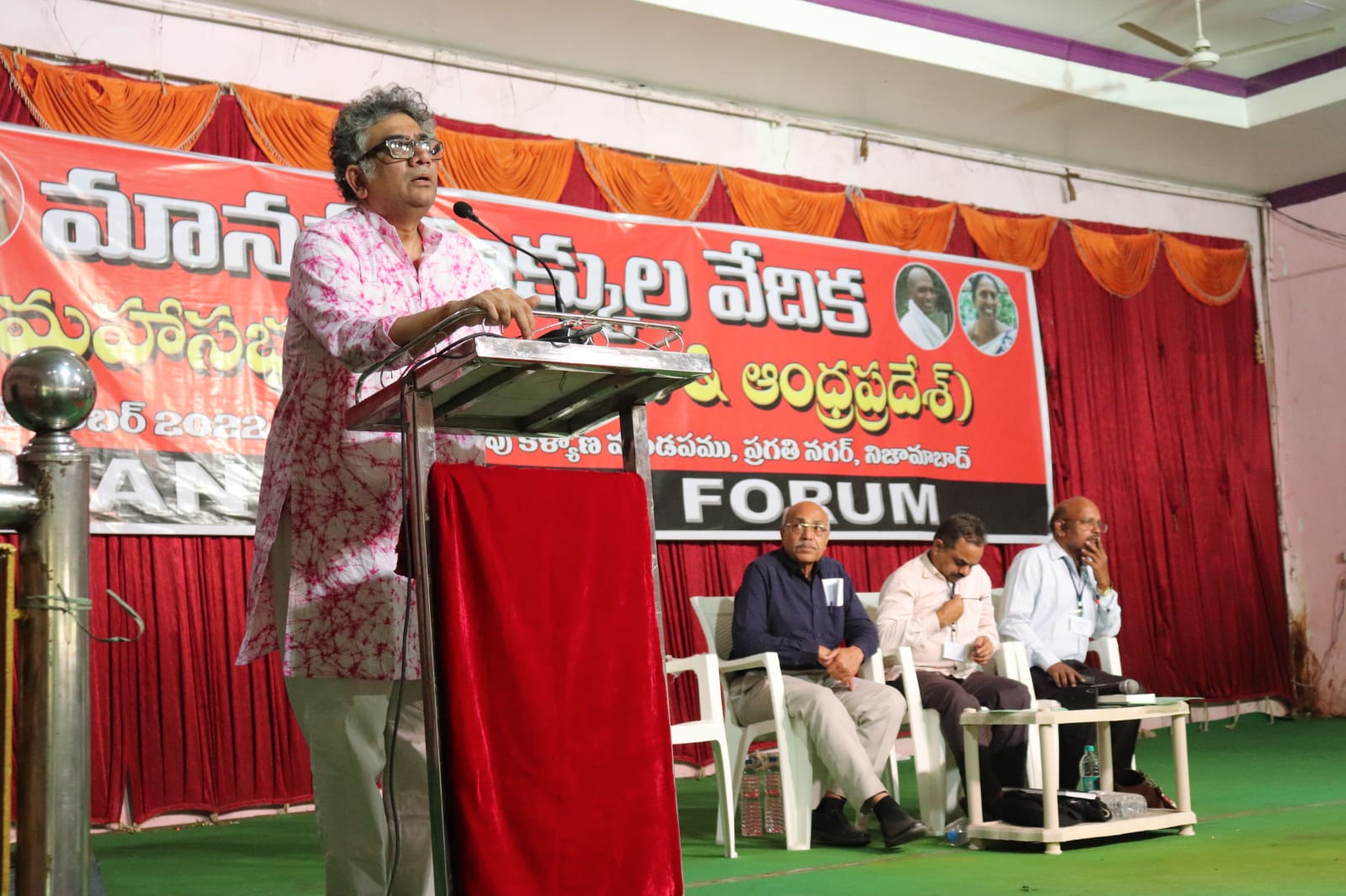 Aakar Patel speaks at the ninth biennial conference of the Human Rights Forum (HRF) commenced in Nizamabad, Telangana, on 17 December Aakar Patel speaks at the ninth biennial conference of the Human Rights Forum (HRF) commenced in Nizamabad, Telangana, on 17 December