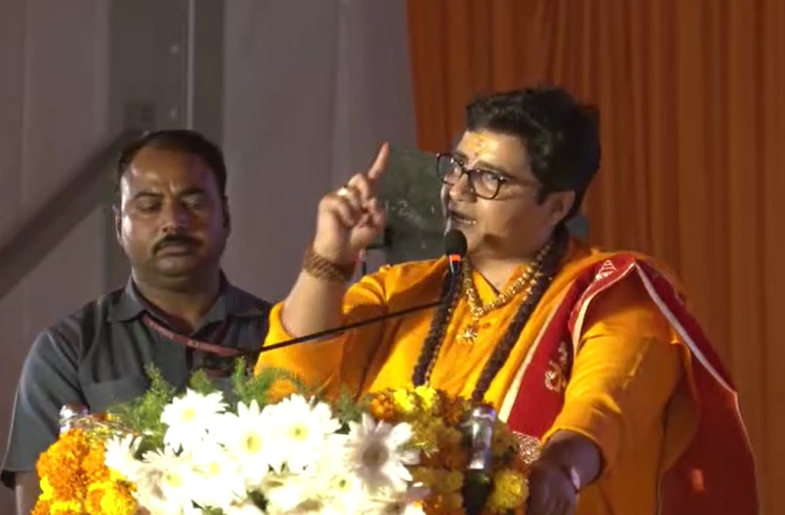 BJP MP Pragya Thakur BJP MP Pragya Thakur, also known as Sadhvi Pragya, speaking on Sunday, 25 December at the south region annual convention of the Hindu Jagarana Vedike in Shivamogga, Karnataka.