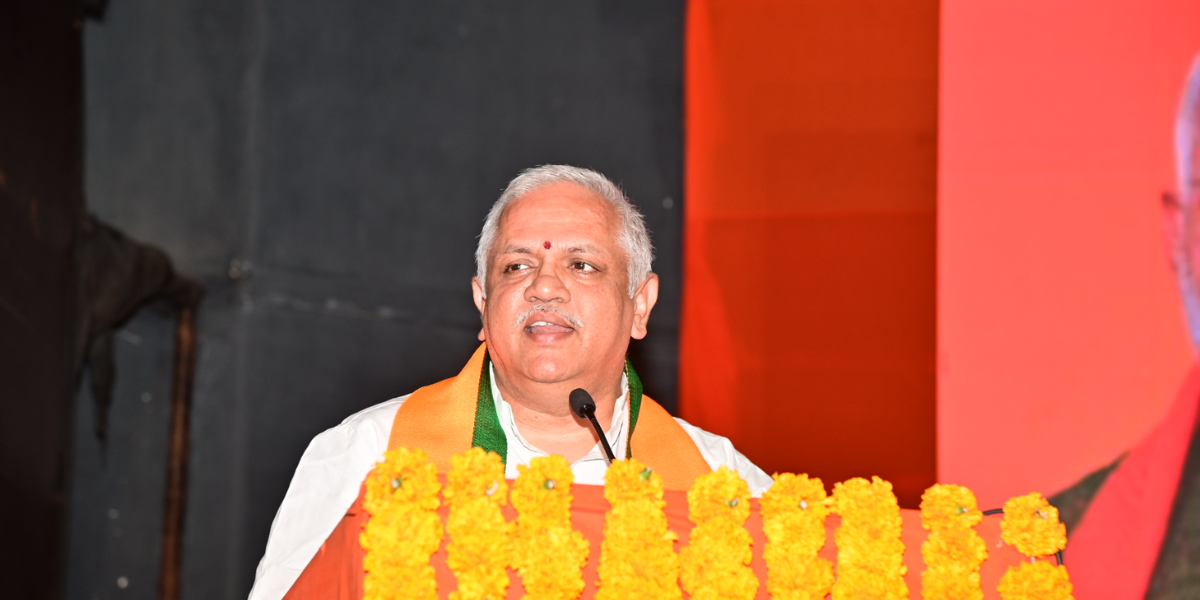 BJP National General Secretary (Org) BL Santhosh BL Santhosh made these remarks when he was speaking at the RSS Vistarak conference in Hyderabad. (BJP Telangana/Twitter)