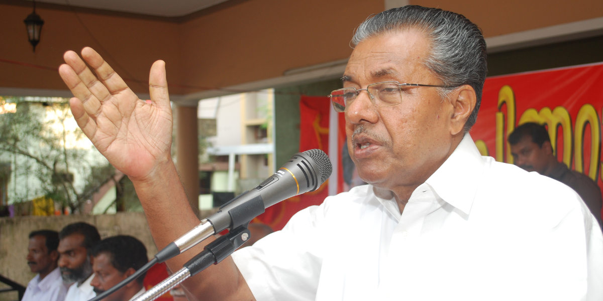 Kerala CM Pinarayi Vijayan Kerala aspires to become a 100 per cent renewable energy based state by 2040 and a net carbon neutral by 2050," Pinarayi Vijayan (Creative Commons)