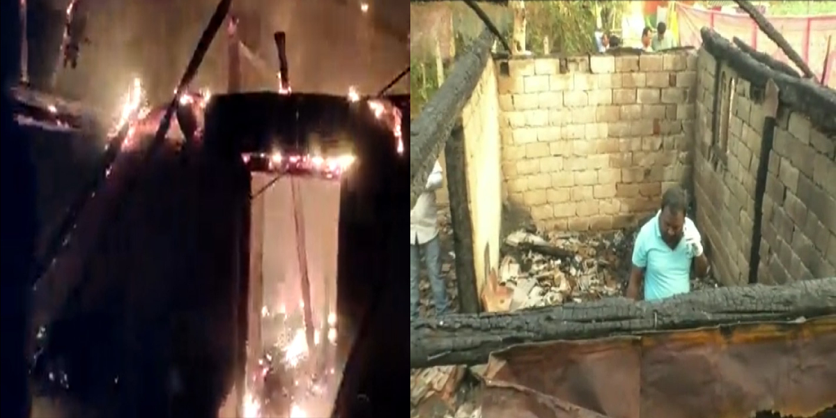 Six people, including 2 toddlers, dies in fire at Mancherial , Telangana The Telangana fire incident happened in early hours of 17 December at the Gudipelli-Venkatapur village of Mandamarri block in Mancherial district.
