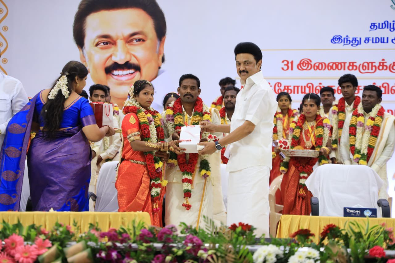 At a mass marriage event in the Thiruvanmiyur Marundeeswarar temple, Stalin said that some people were unable to stand the various welfare measures taken by the state Hindu Religious and Charitable Endowments (HR&CE) department, including appointing 'archakas' (priests) from all castes