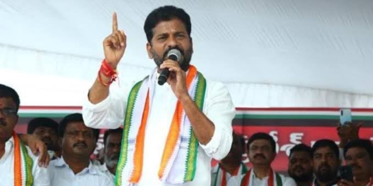 Telangana Congress chief A Revanth Reddy. (INCTelangana/Twitter) Haath-se-Haath Jodo Yatra Revanth Reddy